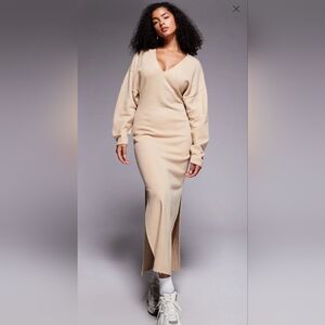 ASOS Beige Knit Maxi Dress